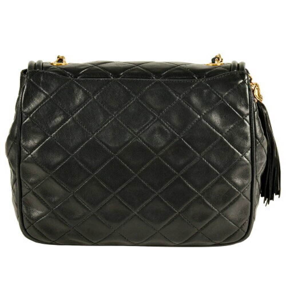 Chanel Mark Chain Coco Tassel Bag Shoulder Matelasse Black Lambskin - Picture 3 of 8